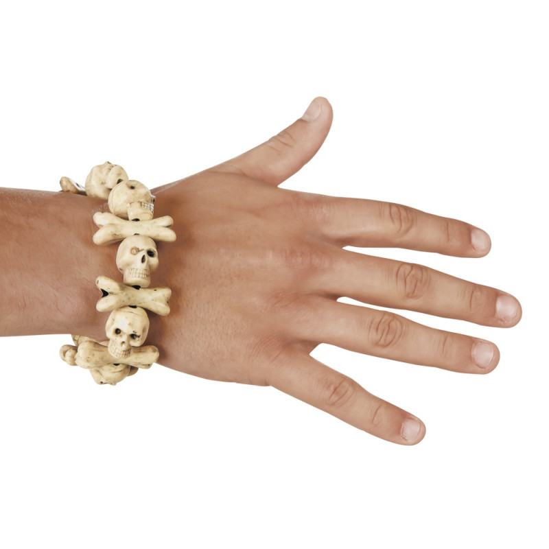 Náramok s kosťami a lebkami